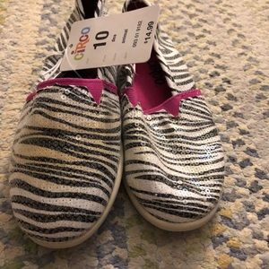 Zebra slip on shoes
